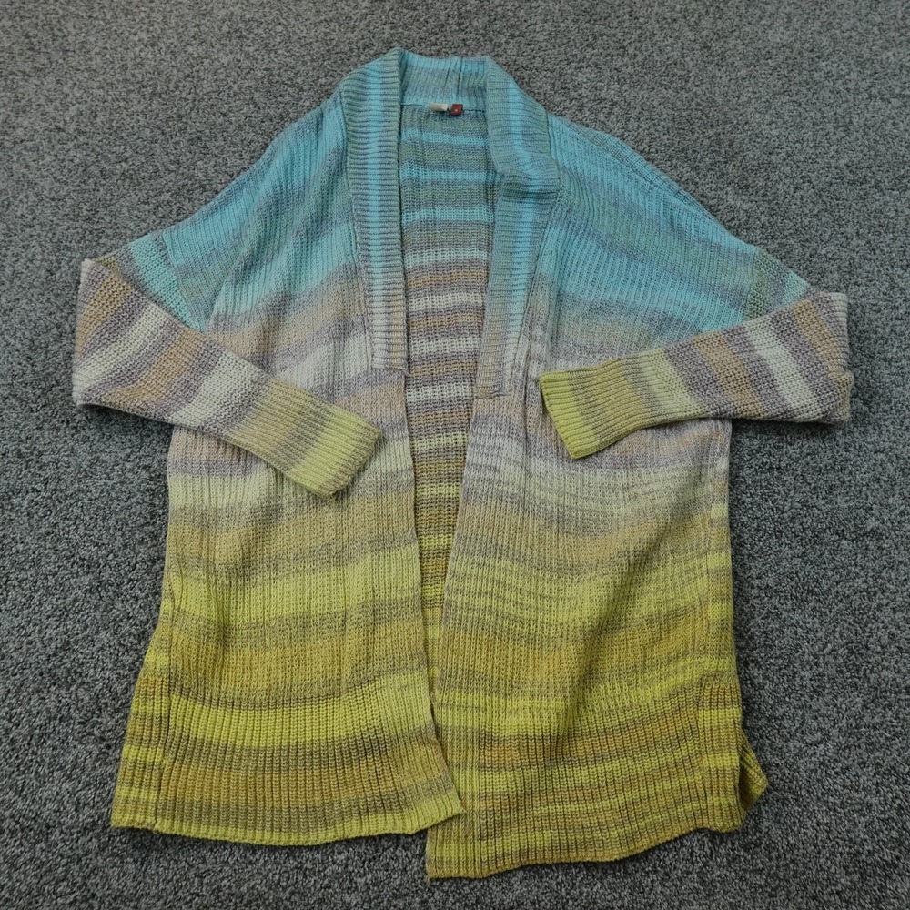 Pilcro Cardigan Womens M Ombre Open Knit Longline Sweater Layering Anthropologie